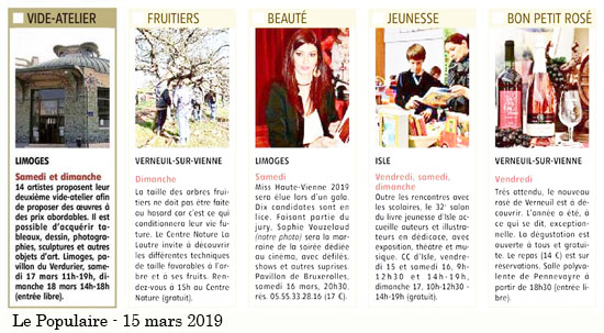 Article Le Populaire Haute-Vienne 2019